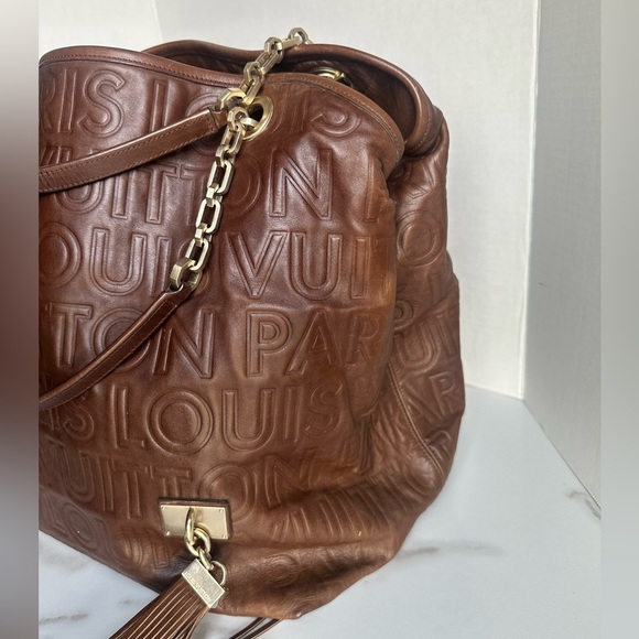 Louis Vuitton Brown Embossed Tote - Picture 7 of 15